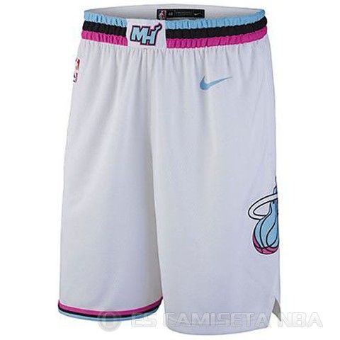 Pantalone Miami Heat Ciudad 2017-18 Blanco - Haga un click en la imagen para cerrar